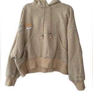 Nike Project U*PHORIA Cream and Gray Polka Dot Hoodie, Large